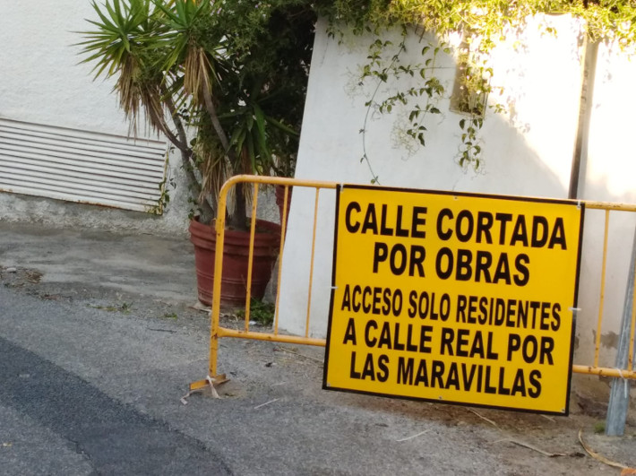 Las obras para la instalación de pluviales obligarán a cortar la calle Real de La Herradura
